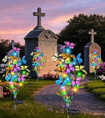 Solar Butterfly Lights - 4 Pack, 240 LED, Waterproof