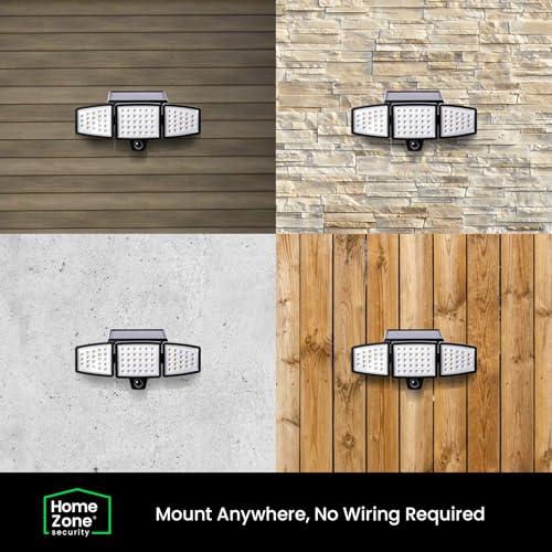 Solar Flood Lights 2PK - Black Motion Sensor Wide Angle
