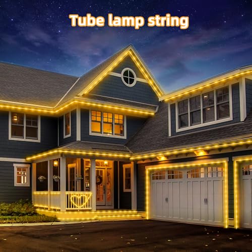 Solar String Lights - 120 LED 40ft Waterproof Warm White 8 Modes