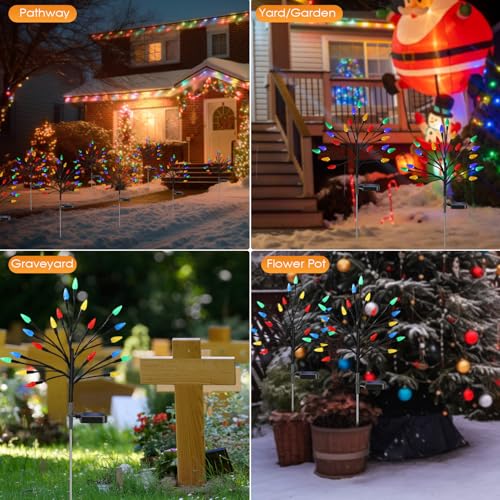 Solar Christmas Stake Lights - Waterproof