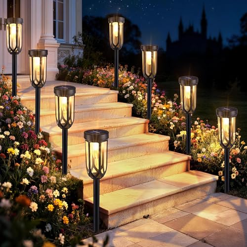 Solar Pathway Lights - Warm White (8 Pack)