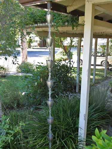 Nutshell Stores Kumo Rain Chain - Stainless Steel - 8 Feet