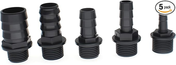FDXGYH Fountain Pump Nozzle Kit Replacement Adapters 5 Sizes Plastic Nozzles for Aquarium, Fish Tank, Pond, Hydroponics