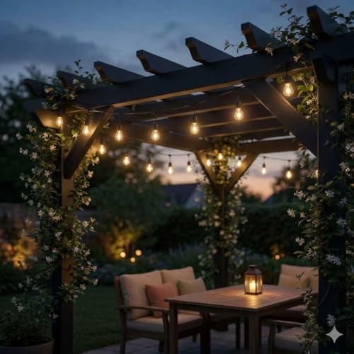 Brite Star 12 Lt S14 Drop LED Patio Lights - Warm White