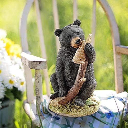 Design Toscano Black Honey the Curious Bear Cub Statue,full color