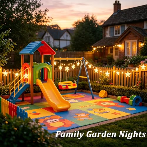 Solar Star String Lights - 50 LED, 30.68ft, Warm White, 8 Modes