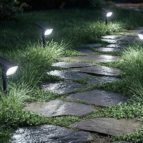 Solar Spotlights Outdoor - 6500K, 4 Pack