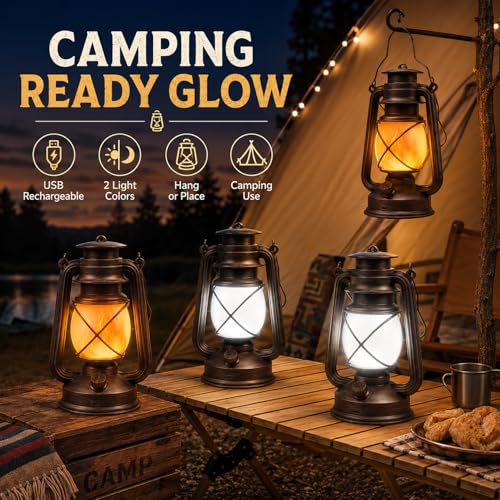 Marlrin USB Rechargeable Lanterns 4-Pack - Remote Control, 4 Modes