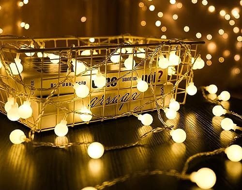 33ft 80 LED Globe String Lights - Warm White USB Powered