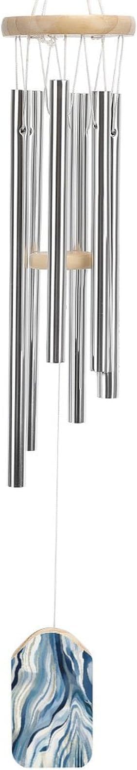 Wind Chimes for Outside,Marble Texture Printed Cute Aluminium Windchimes Outdoors,Soothing Melodic Memorial Wind Chime for House Porch Patio Garden Balcony Decor