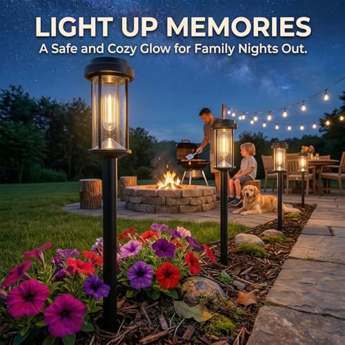Solar Pathway Lights - 8 Pack LED Warm White