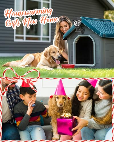Solar Wall Lantern Dog House Lights - Waterproof 4 Pack