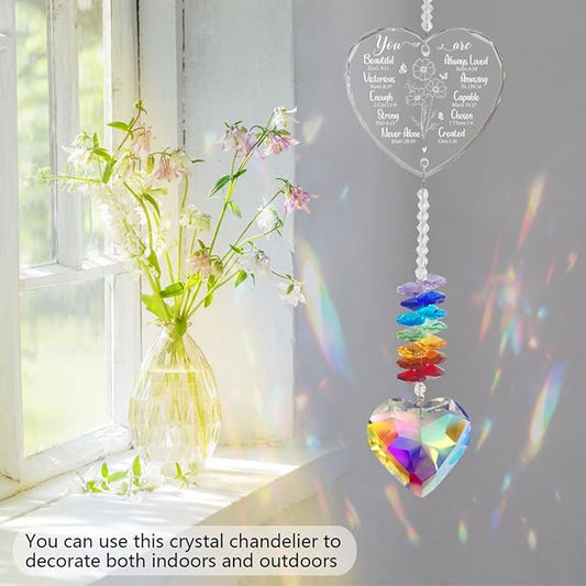 Christian Gifts for Women Birthday, Bible Verse Crystal Suncatcher Inspirational Gifts for Friends, Mom, Sister, Girl, Female Coworker, Christian - Religious Spiritual Gift, Thanksgiving, Christmas