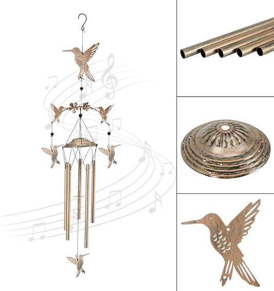 Wind Chimes for Outside Garden Decor - Hummingbird Decorations Wind Chimes, Birthday Gfits for Women, Mom, Grandma, Memorial Gifts, Housewarming Gifts, Yard or Patio Deals