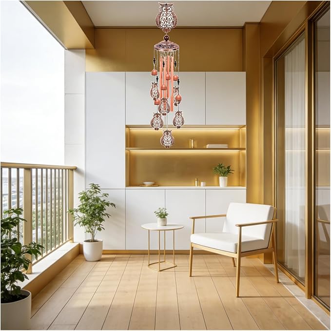 Retro Wind Chimes Metal Pipe Musical Wind Chimes for Outside Suitable Garden Decor、Home Decor Patio Decoration,Wind Catcher Friends Gift Condolence Gifts with Soothing Sound