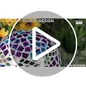 Alpine Mosaic Gazing Globe - 12" Mirrored Floral