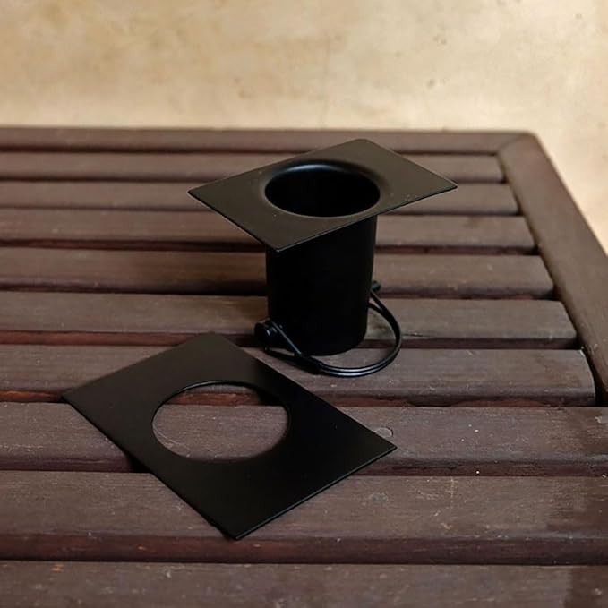 Nutshell Stores XL Scallop Cups Rain Chain - Black - 8 Feet