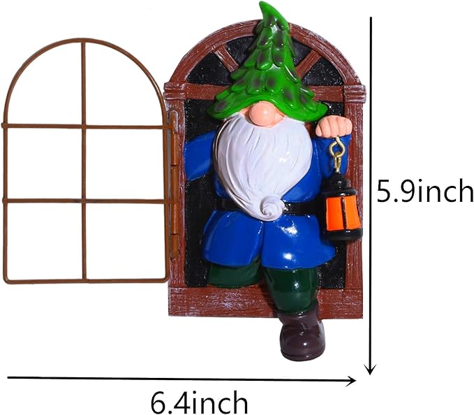 vomiceak Whimsical Fairy Garden Gnome Statue, Tree Faces Decor Outdoor -5.9 Inch, Funny Garden Tree Decoration,Ideal Patio Yard Lawn Porch Decoration