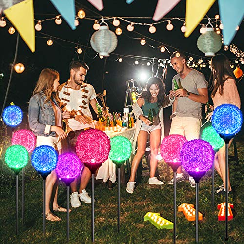 Solar Garden Lights - Globe LED Multi-Color (2 Pack)