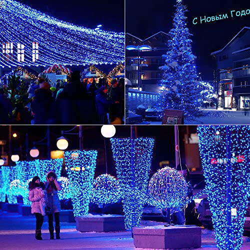 Blue Christmas Lights - 100 LED 33FT Twinkle String Lights