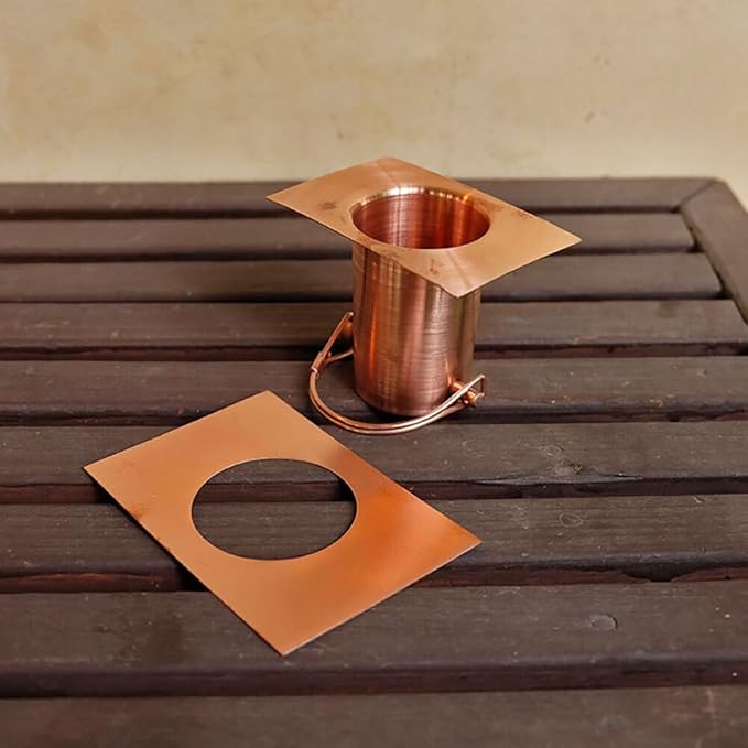 Nutshell Stores XL Scallop Cups Rain Chain - Copper - 8 Feet