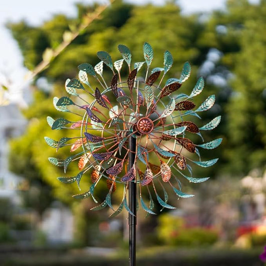 DREAMSOUL 360° Large Wind Spinner Outdoor Vintage Metal Windmill for Yard, Kinetic 6 Blades Wind Spinner for Patio Lawn Decor (80 * 19 Inches)
