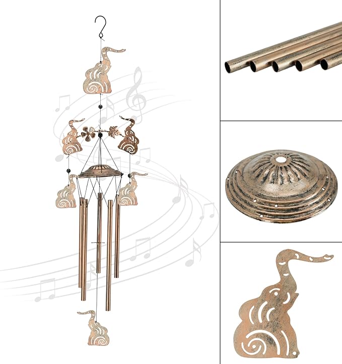 Wind Chimes for Outside Garden Decor - Elephant Decorations Wind Chimes, Birthday Gfits for Women, Mom, Grandma, Memorial Gifts, Housewarming Gifts, Yard or Patio Deals