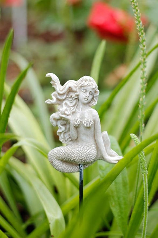MUAMAX Miniature Mermaid Garden Stakes Fairy Garden Decorative Figurines Accessories Planter Flower Pot Outdoor Yard Decor Micro Landscape Ornaments Succulent Decorations…