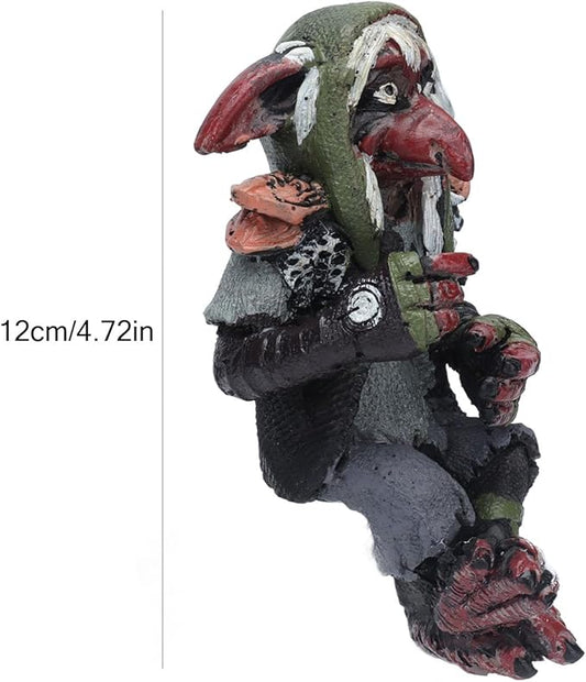 Garden Resin Statue, Big Goblin Statue Leprechaun Anime Character Sculpture Home Decor Sculpture Figurine for Indoor Outdoor Lawn Ornaments