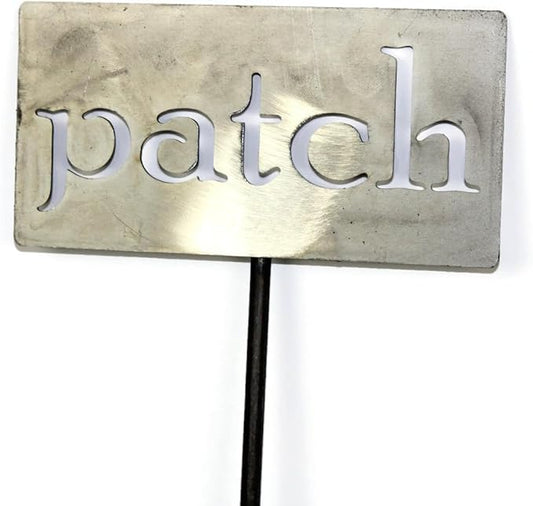 Classic Metal Garden Markers Clearance Items 20 to 33 Inches Tall (Raw Unfinished Steel, patch)