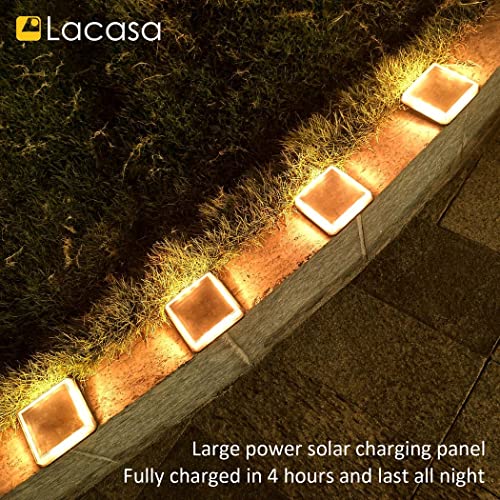 Solar Deck Lights - Warm White LED, 4 Pack