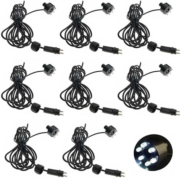 Wholesale Fountain Submersible LED Light Fountain Ring (6-LED no AC Plug) for Garden, Square, Yard (White,8)