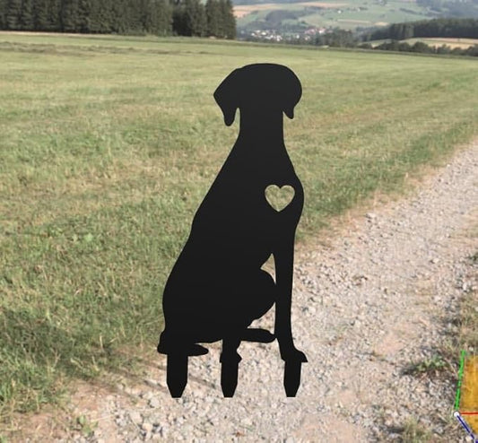 Custom Weimaraner Dog Garden Stake, Personalized Weimaraner Dog Metal Signs, Memorial Dog Sculpture, Dog Silhouette Stake Outdoor Lawn Ornaments, Dog Garden Decor, Customized