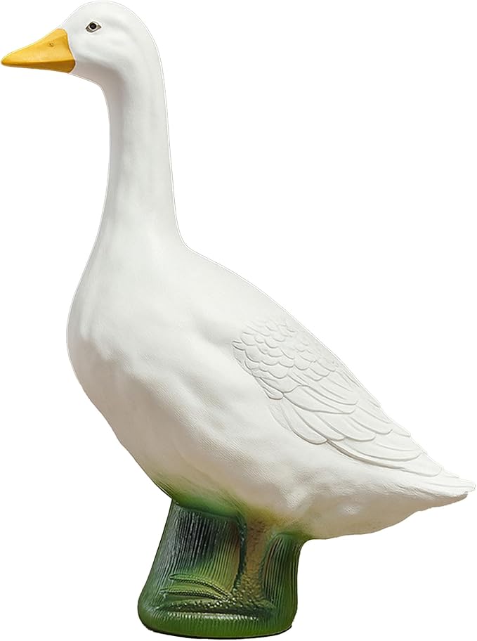 Union Products 2 Pack Goose Outdoor Lawn and Garden Statue, 23" Tall Animal Figurine for Patio, Balcony, or Front Porch Decor, White