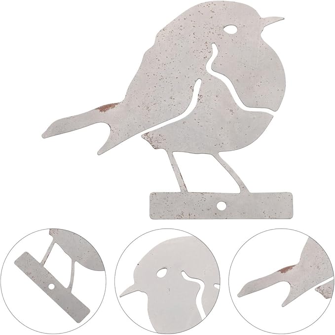 Bird Garden Decor Statue Iron Shaped Outdoor Ornament for Lawn and Garden Decoration Unique Rustic Style Durable and Sturdy Design