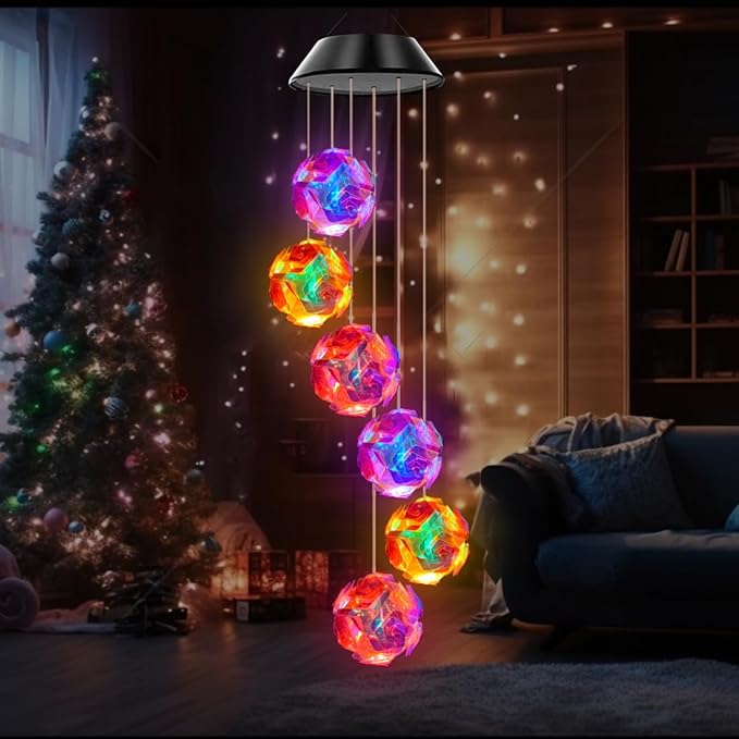 Hanging Solar Lights, Outdoor Color Change Wind Chime Light Decoration, Father/mom/Woman/Grandmother/Daughter/Aunt/Friend/Wife and Sisters, Gardening Gift, Birthday Gift, Garden/Patio Decoration.