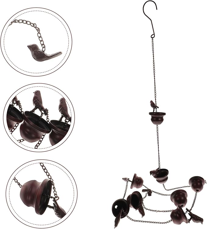 ORFOFE Metal Rain Chain for Gutters Unique Decorative Rain Chain Design for Home and Garden Finish Elegant Outdoor Water Drainage