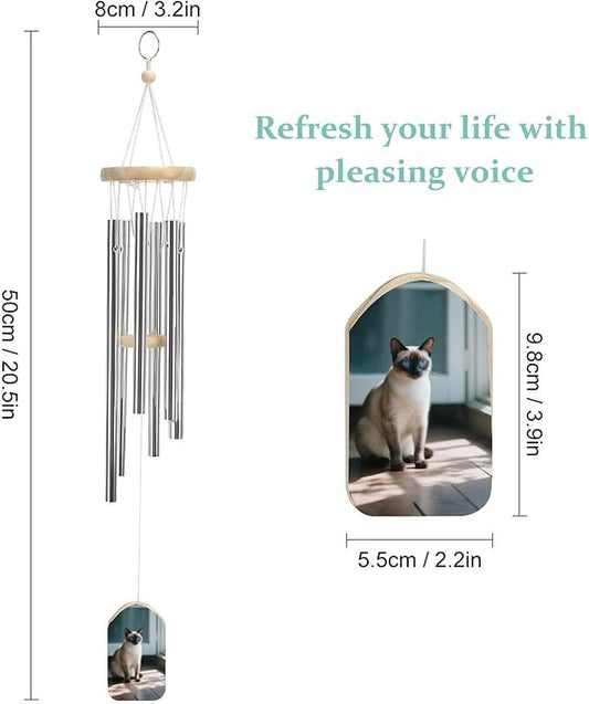 Wind Chimes for Outside Metal Wind Chimes Cat by The Window Garden Backyard and Patio Decoration