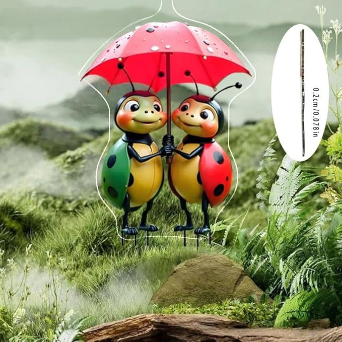 2D Frog Riding Bicycle Acrylic Garden Stake Decoration Yard Lawn Planter Outdoor Display (#03 Style)