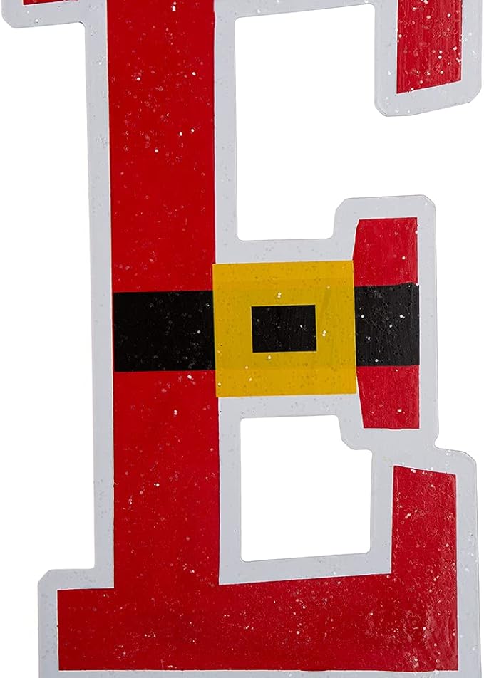 Glitzhome 7 Sets Believe Christmas Yard Stakes, 23" H Metal Garden Ornaments Wall Decor for Christmas Decorations