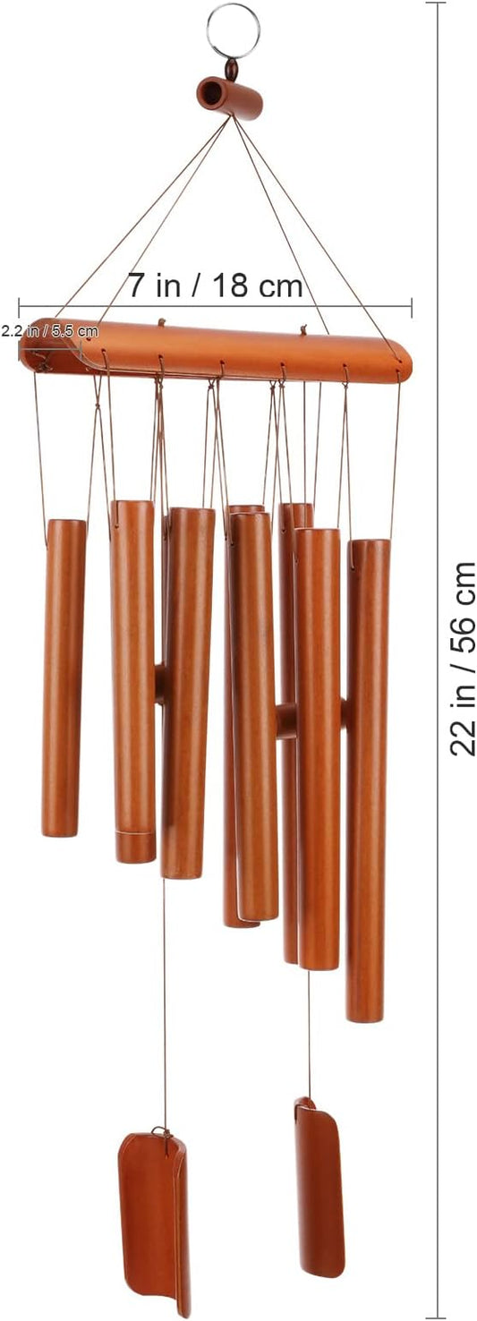 Wind Chimes Wooden Bamboo Wind Chimes with Amazing Deep Tone for Relaxation Patio Garden Home Decor