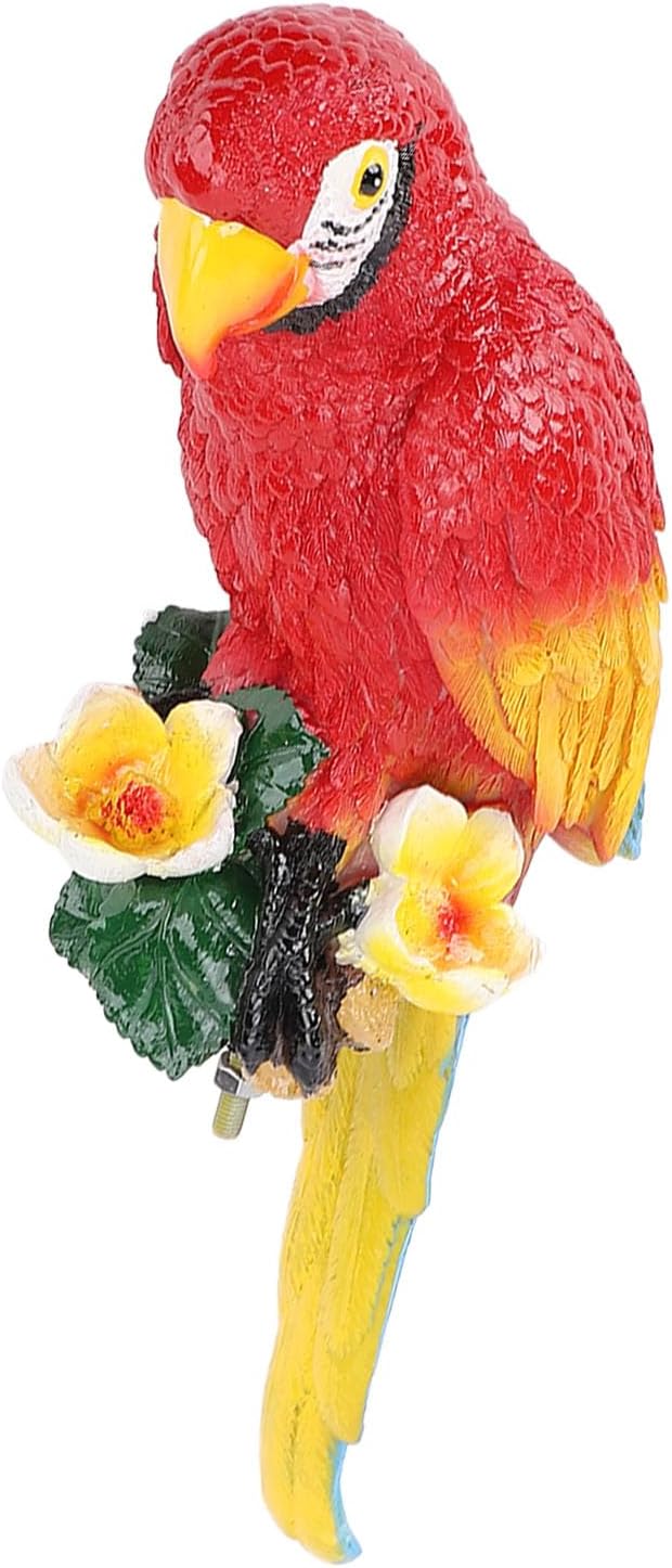 EVGATSAUTO Scarlet Decorative Figure, Tropical Sculpture, Large Weatherproof Statue for Garden, Courtyard, Balcony or Inner Walls