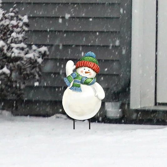 Briarwood Lane Snow Time Snowman Metal Art