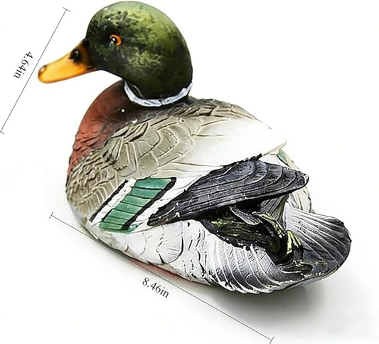 Outdoor Duck Statues: Resin Decor-Realistic Floating Mallard Ducks, Waterproof for Pond, Garden, Patio Ornaments, Ideal for Pool Backyard Lawn Decoration and Cake Toppers.