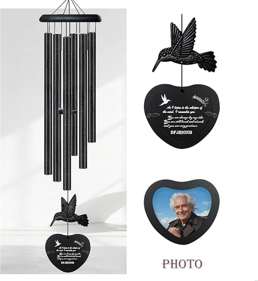 32-Inch Heartfelt Memorial Wind Chimes - Gently Soothing Sympathy Gifts for Loss of Loved One, Perfectly Serene Wind Chimes for Outside & Meaningful Memorial Gifts