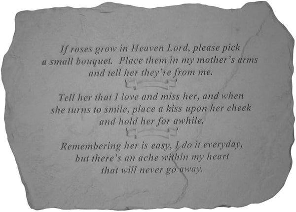 Design Toscano If Roses Grow in Heaven: Cast Stone Memorial Garden Marker