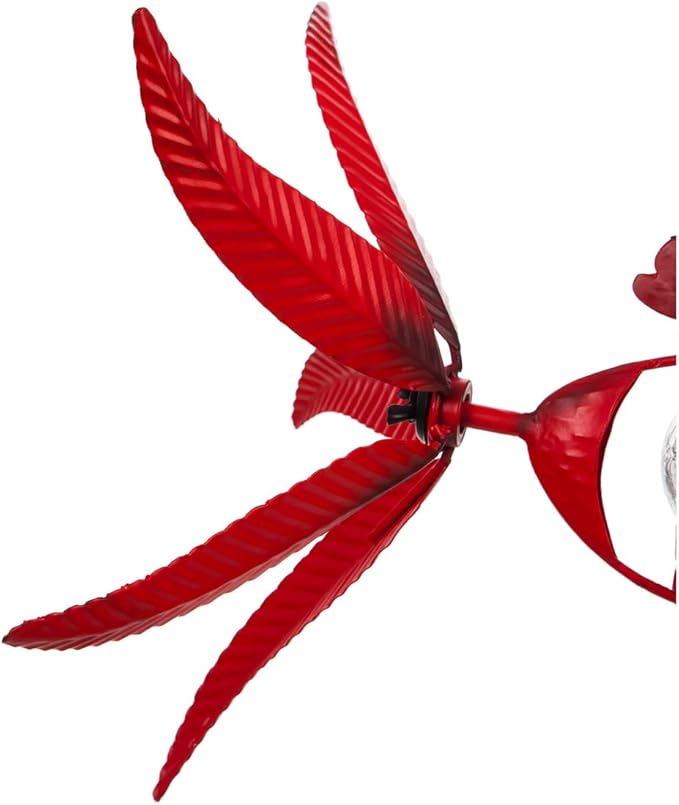 Evergreen Garden 38" H Solar Cardinal Staked Wind Spinner Garden Décor and Accessories for Home and Yard
