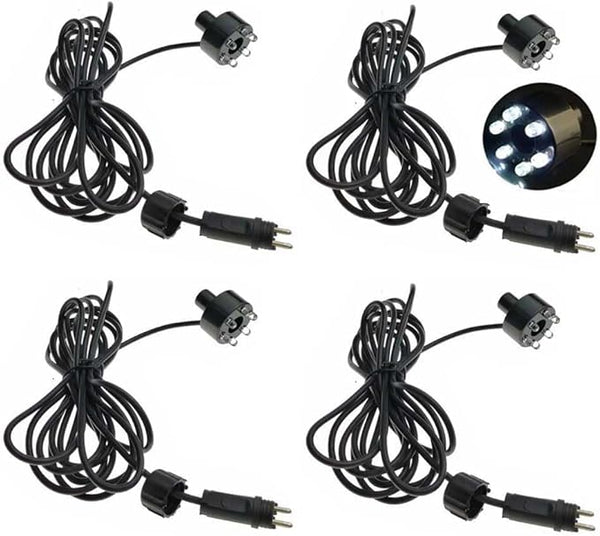 Wholesale Fountain Submersible LED Light Fountain Ring (6-LED no AC Plug) for Garden, Square, Yard (White,4)