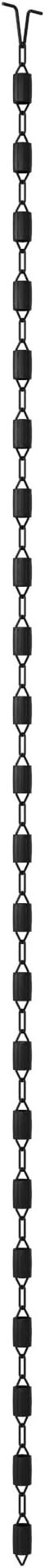 Rain Chains Direct Rain Chain - Rain Chains for Gutters - Scallop, 8.5 Feet, Aluminum, Black Powder Coated, Rain Chains for Downspouts