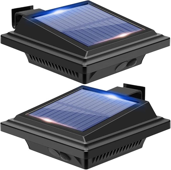Solar Path Lights, 40 LED Deck Fence Decor - Outdoor, Waterproof for Wall, Porch, Yard, Pool, Steps, Garden, Path (2Pack,White Light)